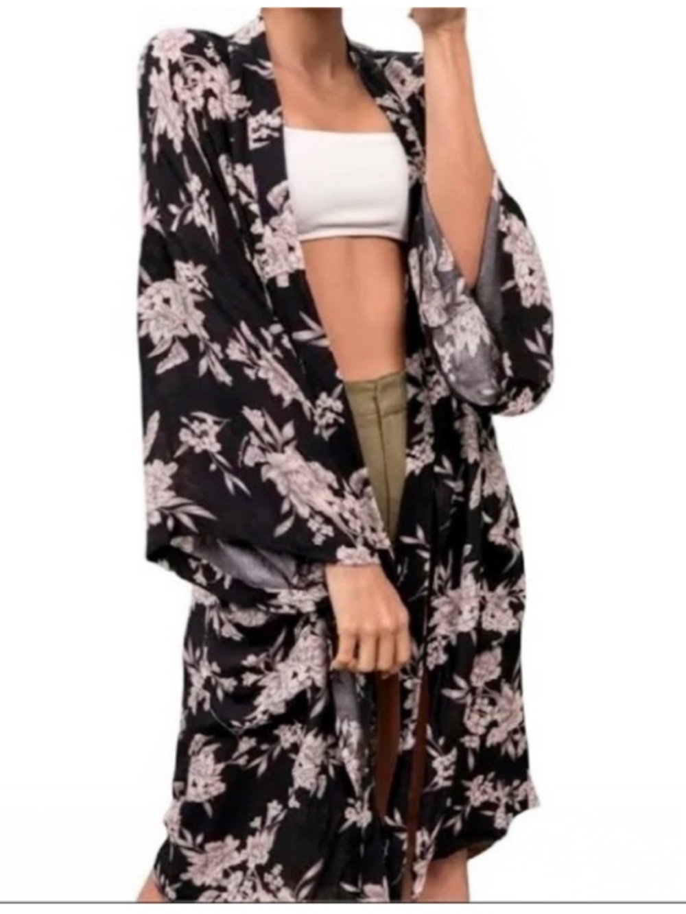 Spiritual Gangster Maya Floral Tie-Up Summer Kimono -S/M/L